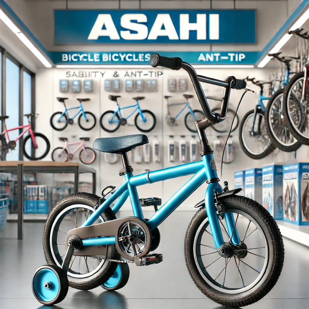 あさひなどの自転車販売店で購入可能な大人用補助輪のイメージ画像