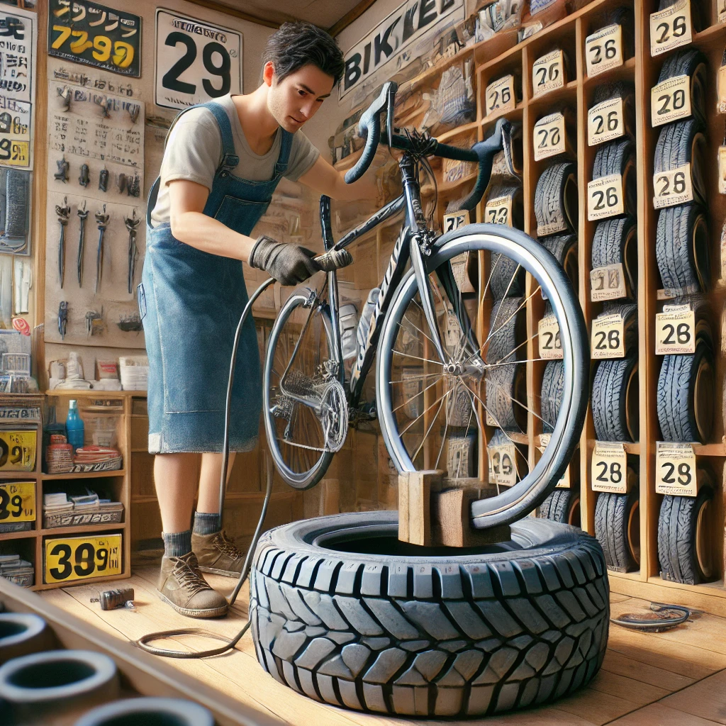 自転車タイヤのひび割れ交換費用
