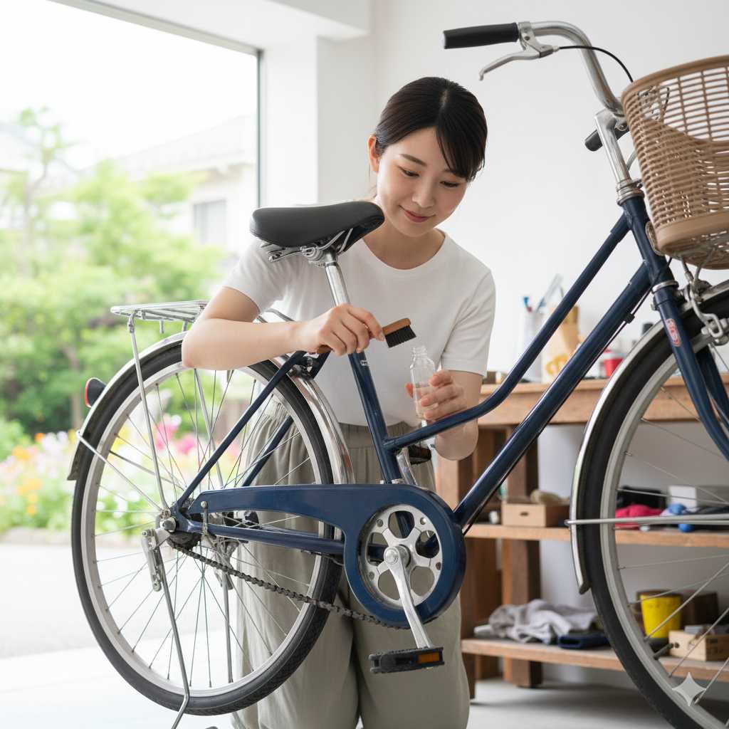 ママチャリにおける自転車チェーンメンテナンスポイント