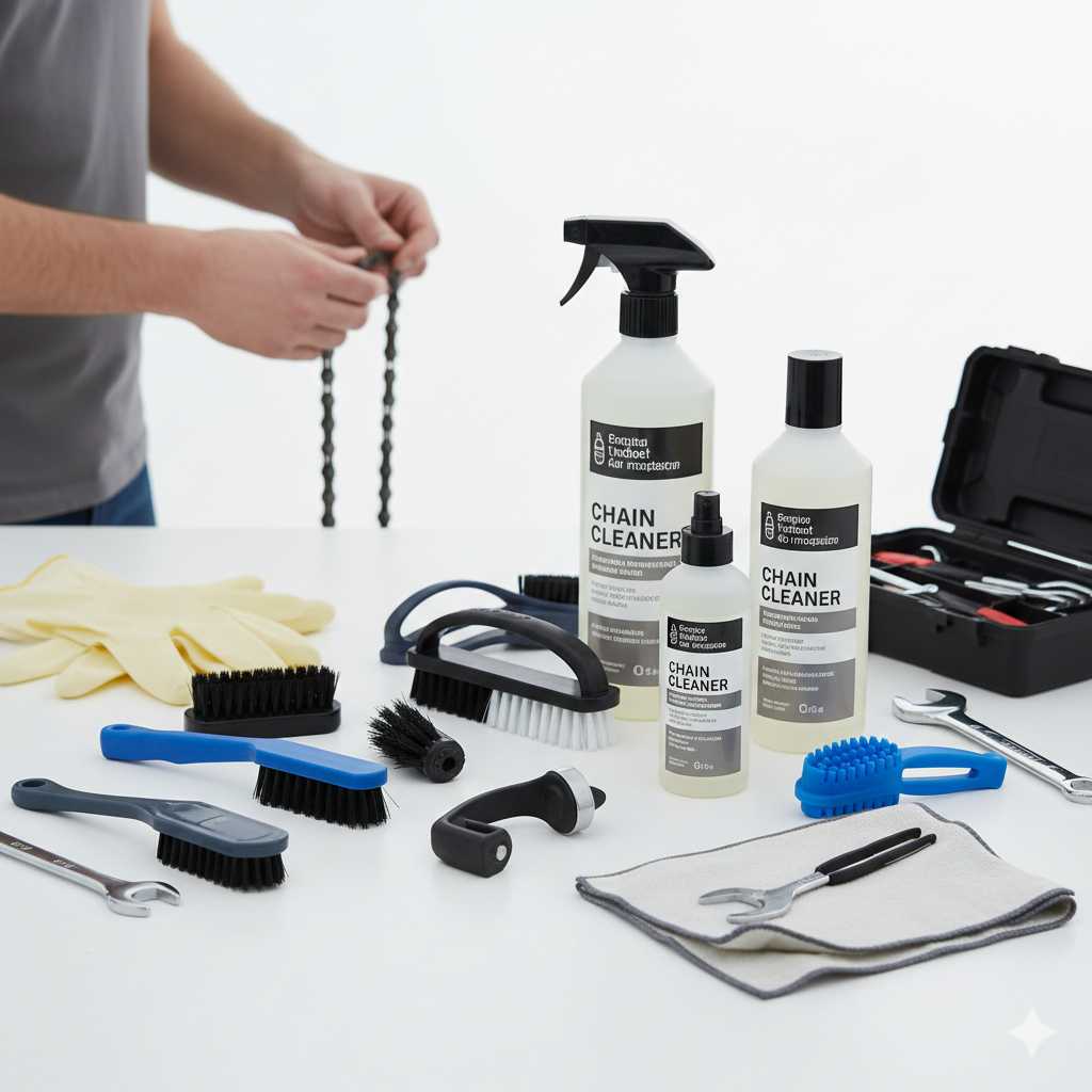 必要な道具と自転車チェーンメンテナンスクリーナー