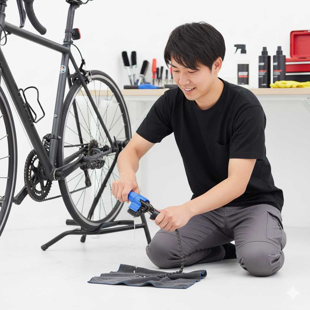 自転車のチェーンメンテナンス実践